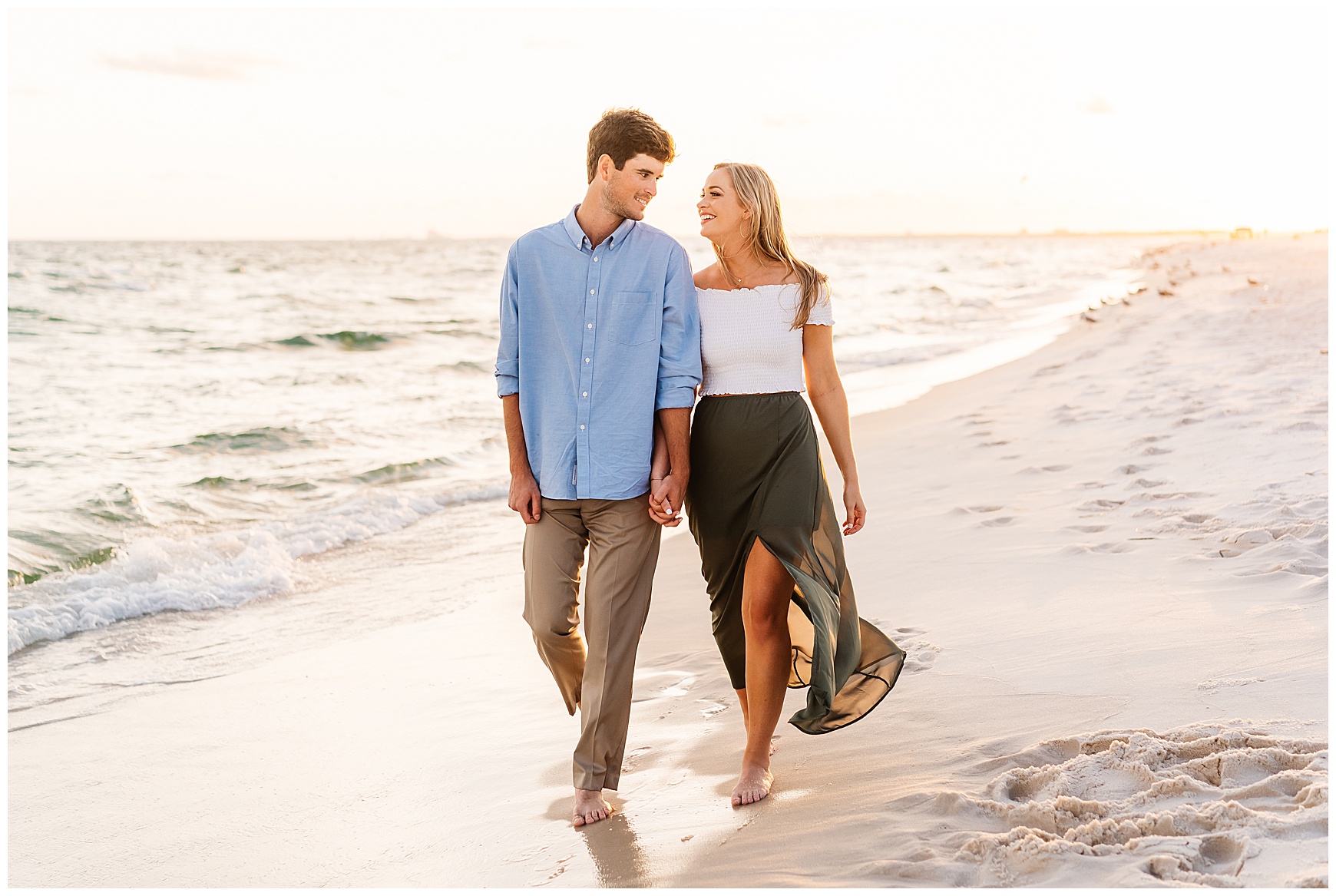 engagement session at pensacola beach