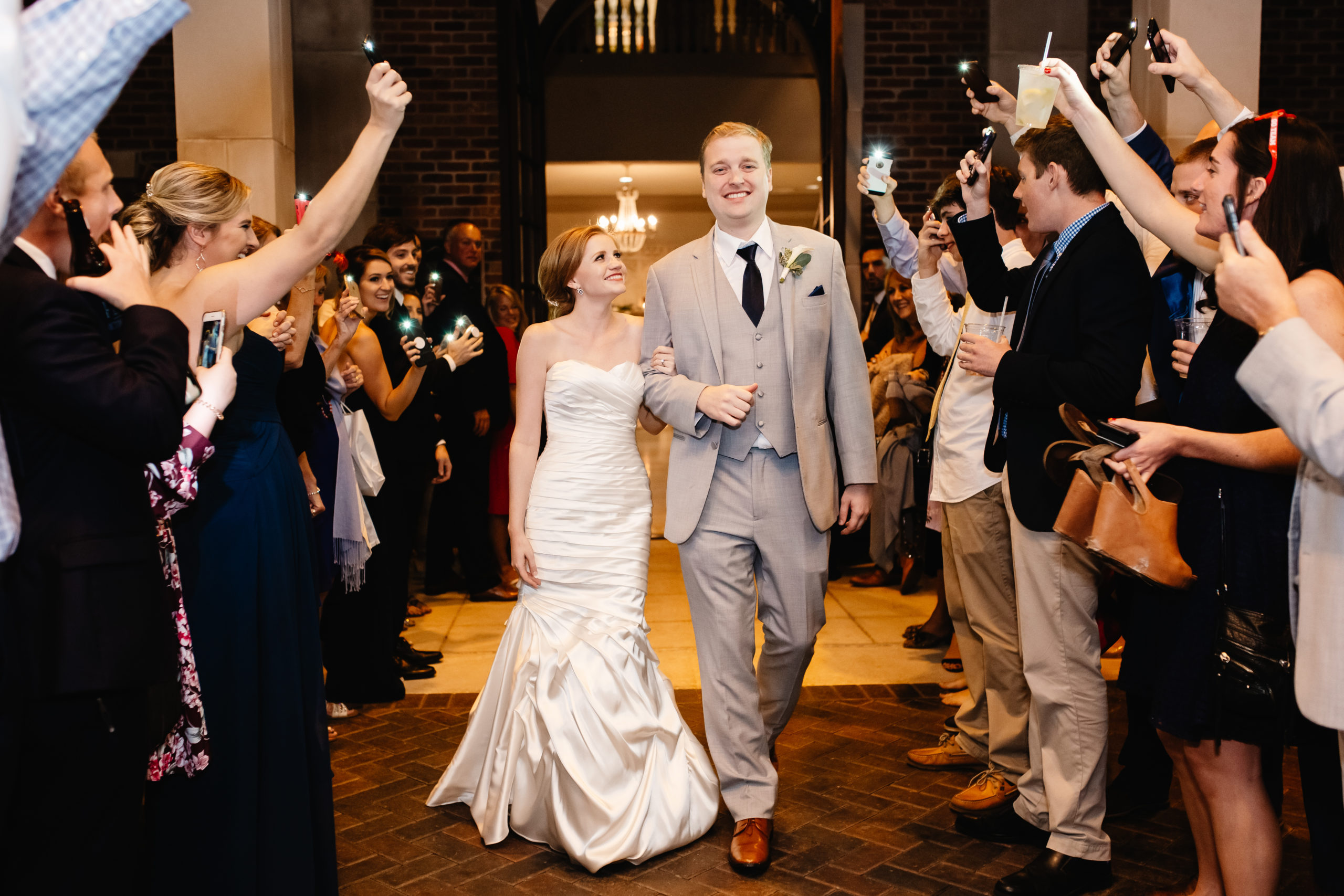 Wedding Reception Exits with iPhone Flashlights